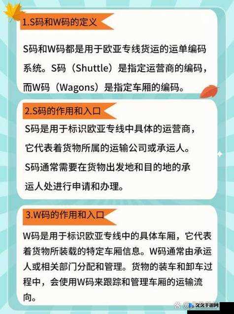 欧亚专线 s 码和 w 码入口：全新体验开启